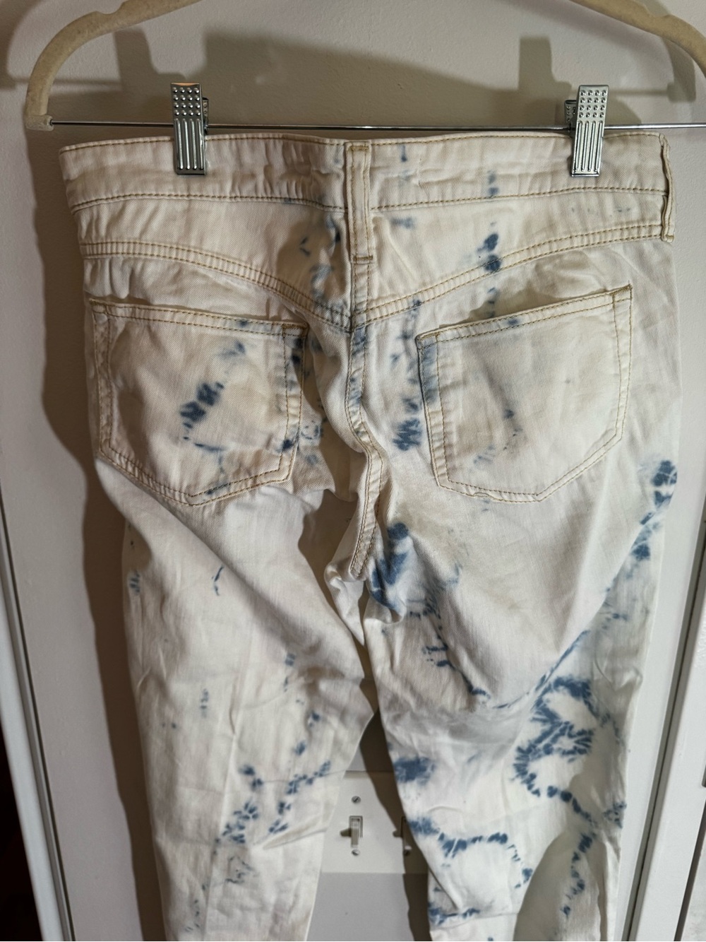 ISABEL MARANT Tie-Dye White & Blue Skinny Jeans - Picture 7 of 7